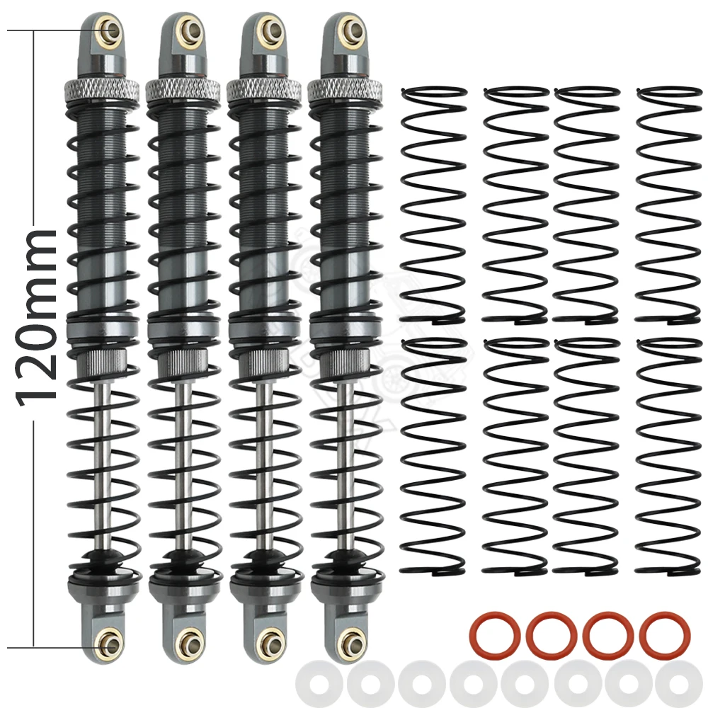 Metaal 70mm 80mm 90mm 100mm 110mm 120mm Schokdemper Oliedemper voor 1/10 RC Crawler Auto Axiale SCX10 AXI03007 RBX10 D90 TRX4