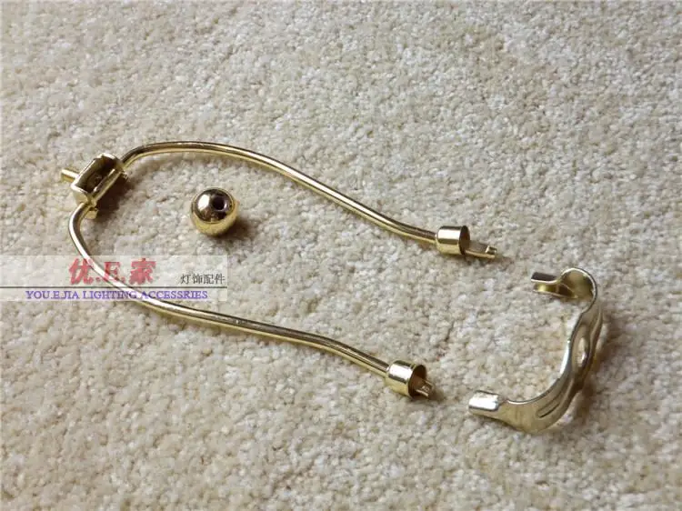 2pcs Gold /Chrome color Lamp Metal Harp, Finial and Lamp Harp Holder Set, for Updating Table Lamps and Floor