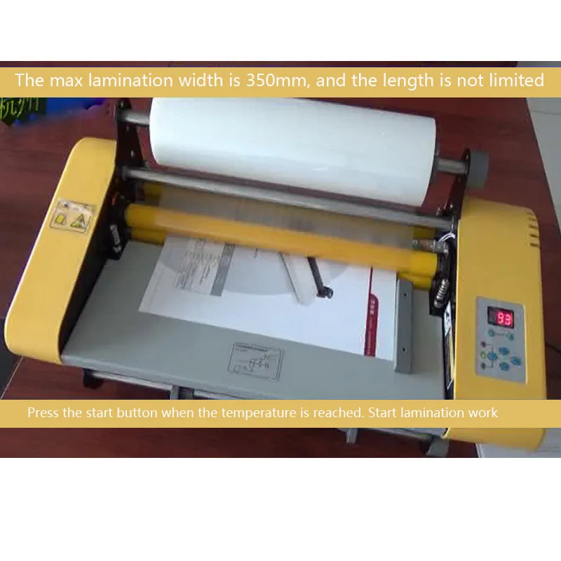 Cold & Hot Laminating Machine A3 Photo Film Laminating Machine Multifunctional Cold Plastic Electric Sealing Machine Laminator