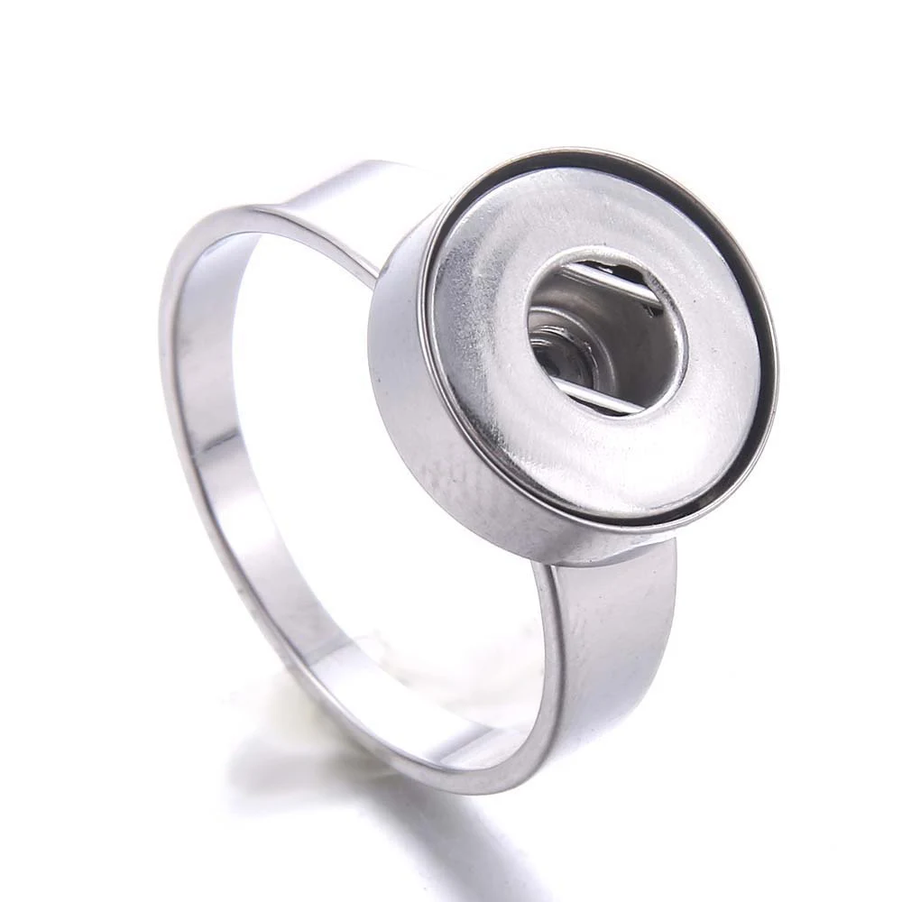 New Snaps Jewelry 12mm Snap Button Ring High Quality Stainless Steel Snap Rings Buttons Jewelry