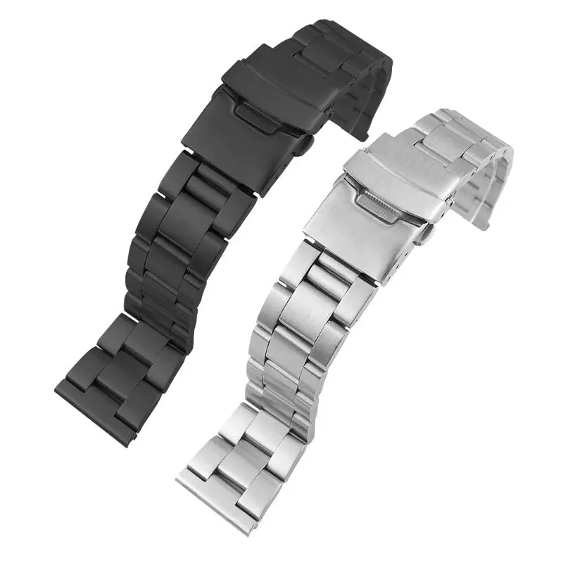 Solid 316L Stainless Steel Watchbands Silver 18mm 20mm 22mm 24mm 26mm Metal Watch Band Strap Wrist Watches Bracelet