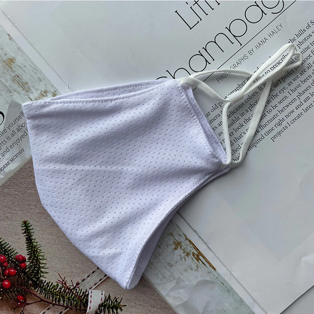 Summer Ice Silk Mask Simple Masque Breathable Washable Women Mouth Face Mask Warm Masks Daily Use Unisex