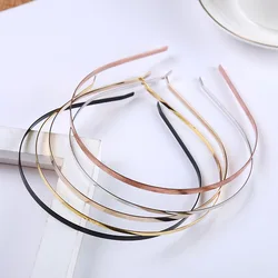 5pcs/lot 3/5/6/7mm Stainless Steel Headband Base Kc gold Silver Blanks Handicraf Setting For Diy Headwear Making Accessories