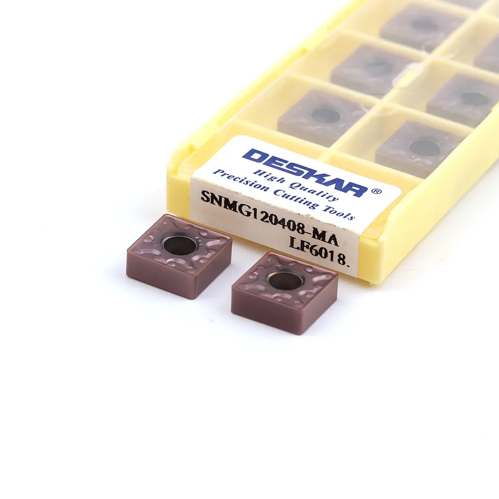 DESKAR 100% originale SNMG120404 SNMG120408 MA MS LF6018 inserto in metallo duro utensile per tornitura per inserti di tornitura su tornio in acciaio inossidabile