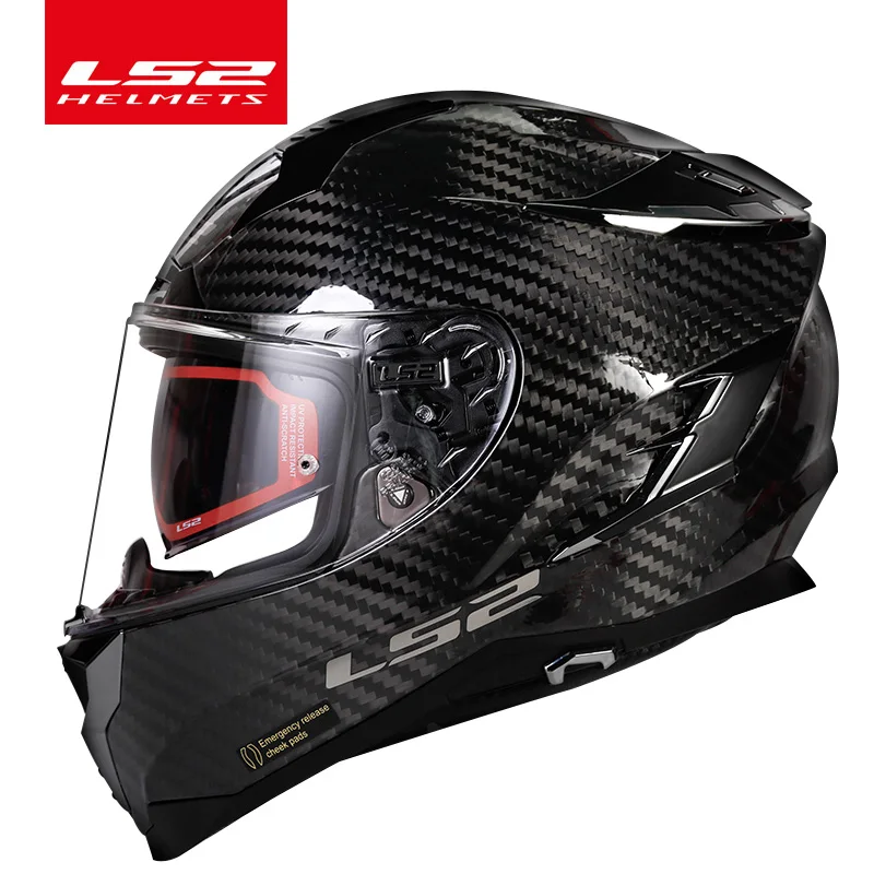 

Original LS2 FF327 full face motorcycle helmet ls2 Challenger carbon fiber helmets inner sun lens Racing casco moto capacete