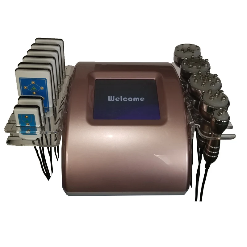 Máquina de adelgazamiento al vacío 6 en 1, sistema de cavitación ultrasónica 40k, equipo para pérdida de peso