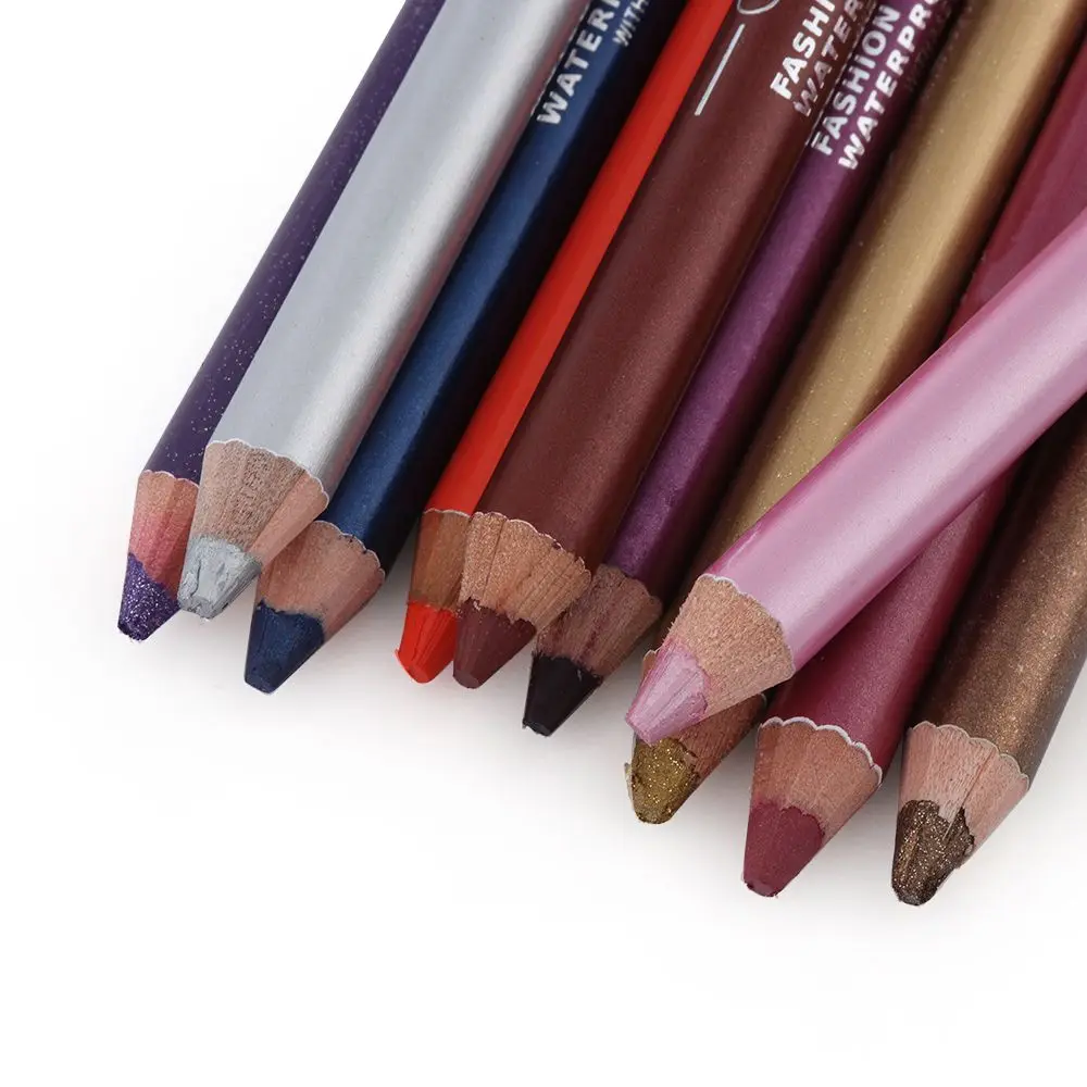 Hot Sale Eye Cosmetics Colourful Eyeliner Pencil with Sharpener Highlighter Pigment Waterproof Eyeshadow Pen