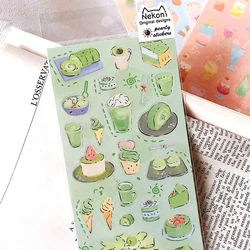 Słodkie ciasto Gelato naklejki estetyczne Scrapbooking materiał śmieci Journal naklejka dekoracyjna słodycze DIY zapasy rzemieślnicze biurowe