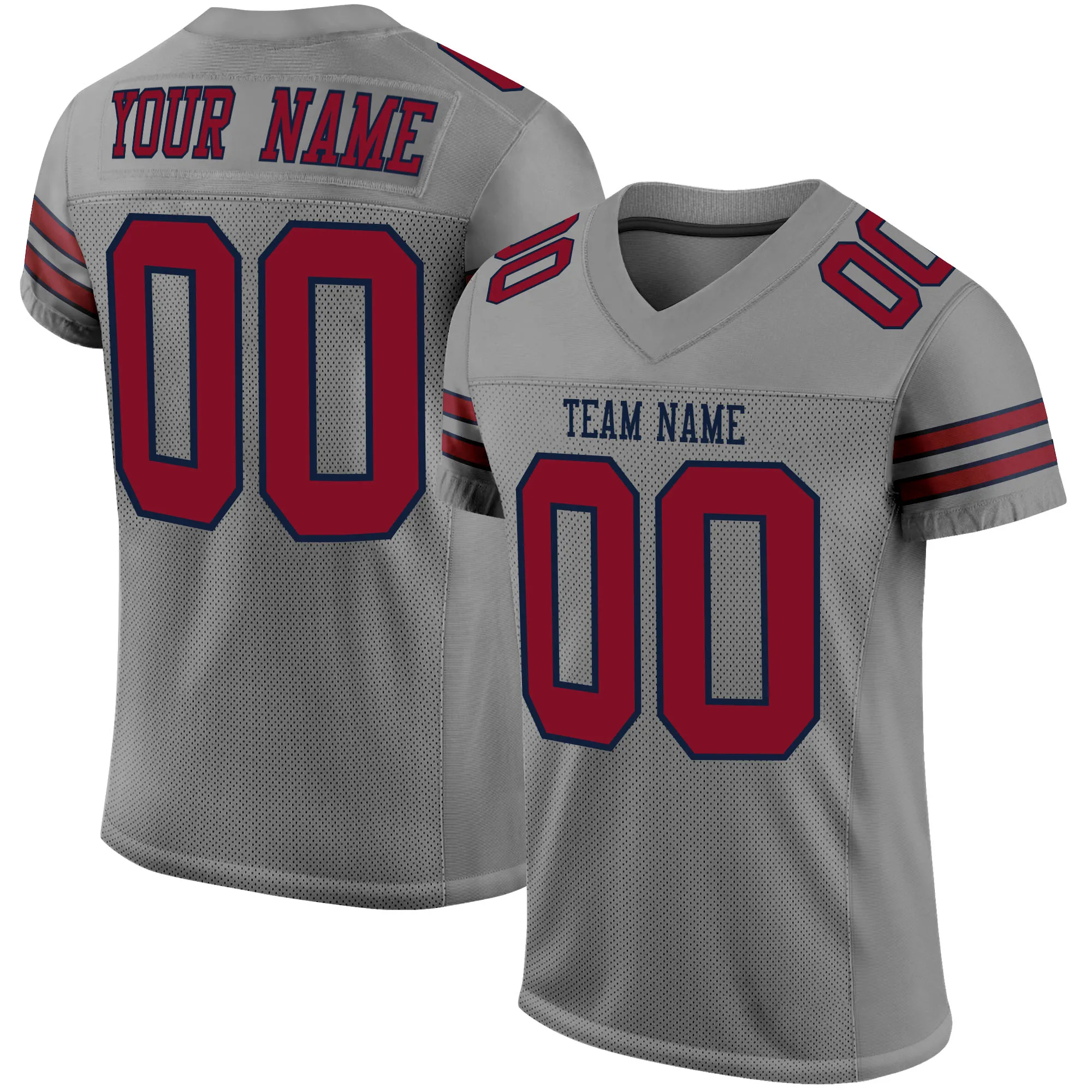 Customized Football Jersey Print Team Name/Number Personalized Design Stretch Football Game Breathable Jersey for Men/Lady/Kids