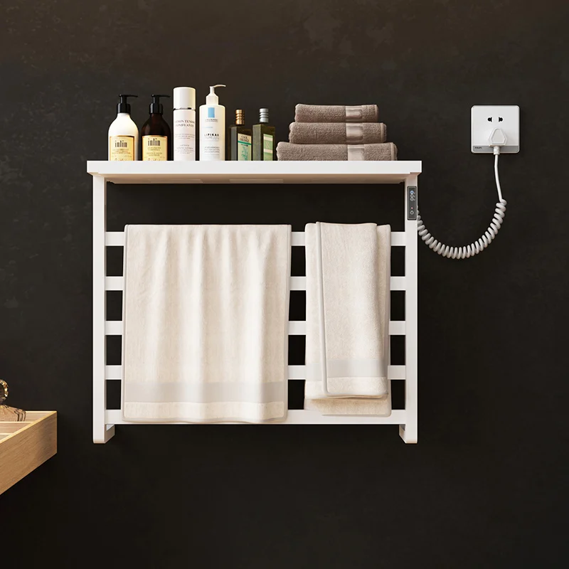 Electric Towel Warmer With Plugin Timer Wall Mount, Electric Towel Rack Stainless Steel,  Heated Towel Rack For Bathroom