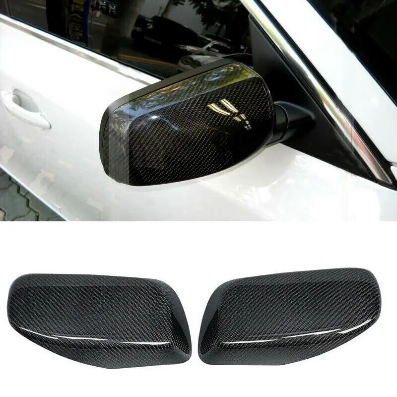 

Carbon Fiber Car Side Mirror Cover Cap Add On For BMW E60 E61 E63 E64 550i 2004-2007