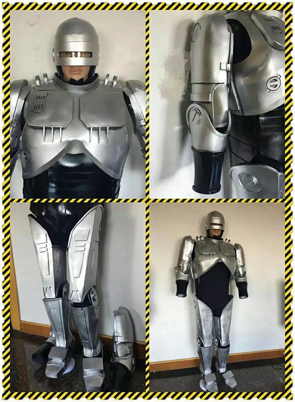 

Custom silver wearable armor futuristic technology space suit police soldier costume cosplay robot costumes