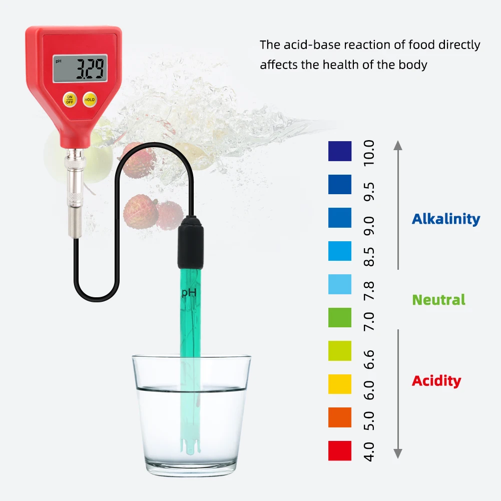 Yieryi PH-98105 PH Checker Digital PH Meter High Precision PH Analyzer Tester ATC for Aquarium, Hydroponics, Laboratory