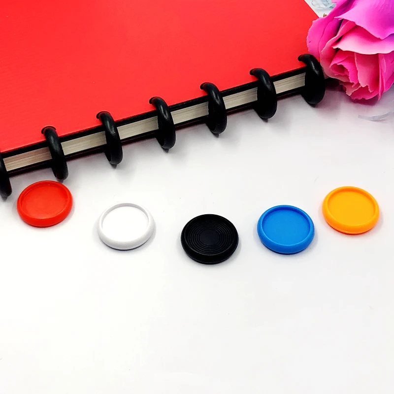 30 قطعة 24/28 مللي متر الموثق خواتم مع صندوق ل discبها بنفسك Discbound/مخطط الفطر حفرة DIY بها بنفسك أوراق فضفاضة ملزمة خواتم CX19-009