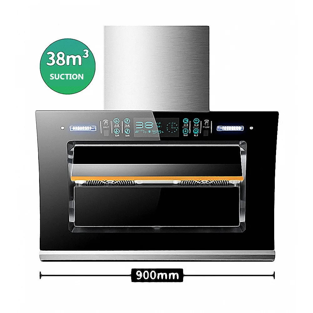 Cappa da cucina cappa aspirante per uso domestico cappa aspirante laterale montata su Wll pulizia ad alta temperatura doppio motore scarico forte