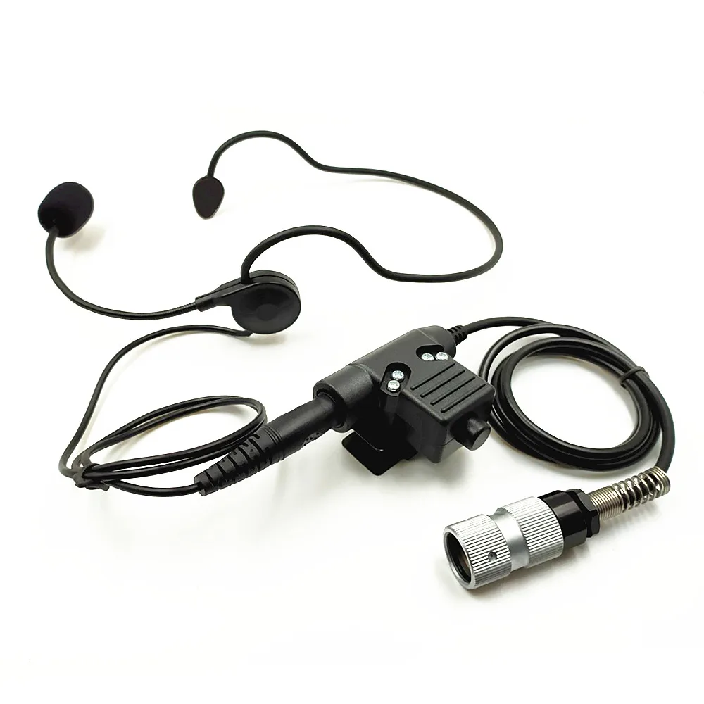 FengRuiTong-headset voor TRI TCA /AN PRC-148 PRC-152 prc624 Walkie-talkie, 6-pins prc-624U94 PTT Op het hoofd gemonteerde tactiekheadset