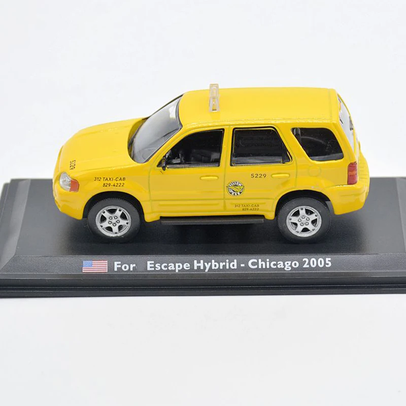 No Retail Box 1:43 Scale Alloy Classic SUV ESCAPE HYBRID CHICAGO 2005 Cab Taxi Car Model Diecast Vehicles Toy Collection Gift