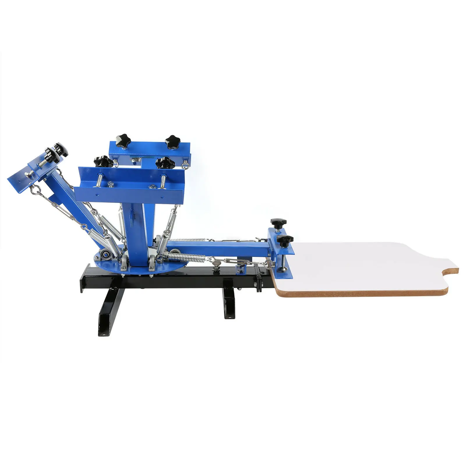 Screen Printing Machine 4 Color 1 Station Silk Screen Printing Press For T-Shirt DIY Printing With Removable Pallet