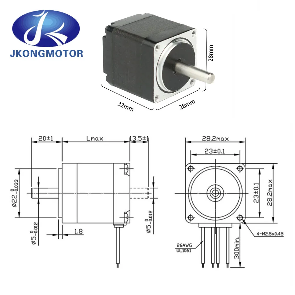 Jkongmotor Nema11 Stepper Motor Kit Hybrid Stepping Motor 2 Phase 12N.cm 0.67A 28x51mm + DM420 for DIY XYZ 3D Printer