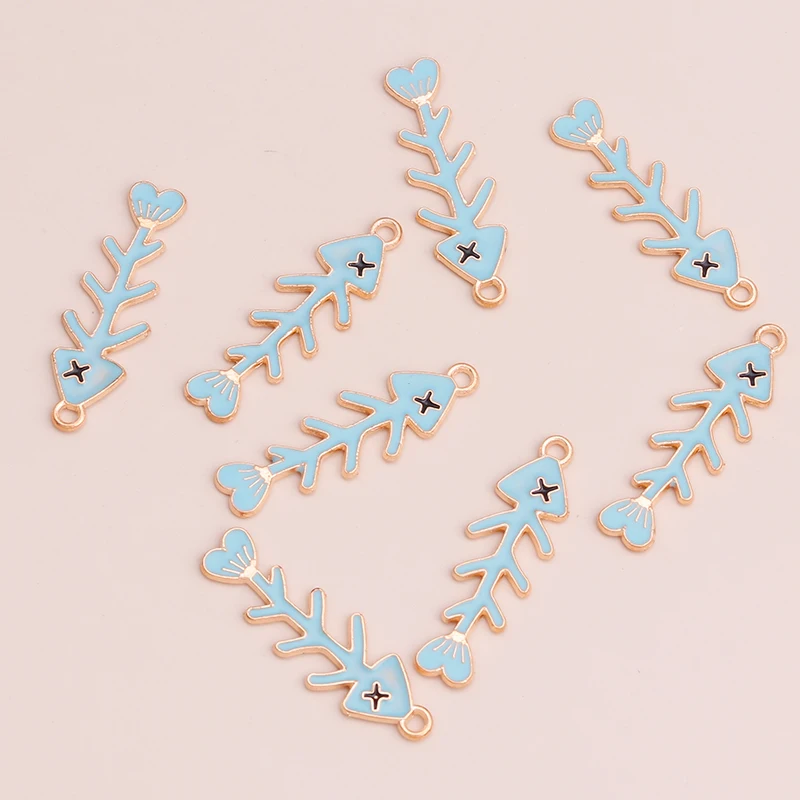 10 stücke Mix Nette Emaille Shell Seestern Charme Anhänger der Halskette Ohrringe Schlüsselanhänger Handemade DIY Schmuck Machen Zubehör – Detail 23