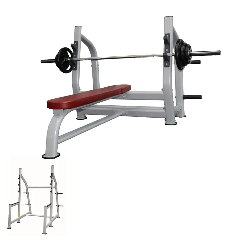 2PC Horizontal Wall-mounted Barbell Brackets Cast Iron Barbell Storage Rack Space Saving Home Gym Single Layer Weight Bar Holder