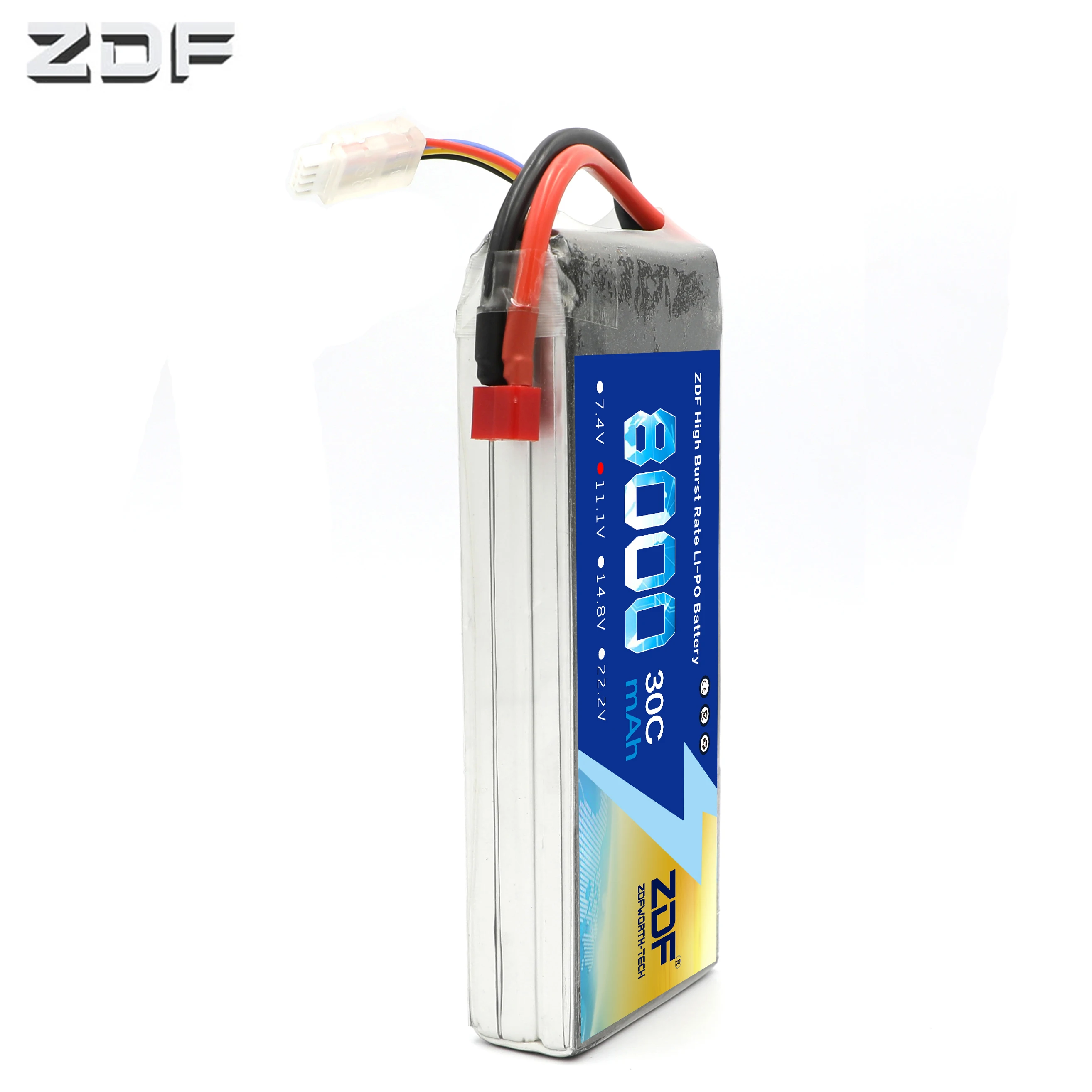 

2022 ZDF Good Quality 11.1V 3S 8000MAH 30C-60C Lipo Battery RC AKKU Bateria for Airplane Helicopter Boat FPV Drone UAV