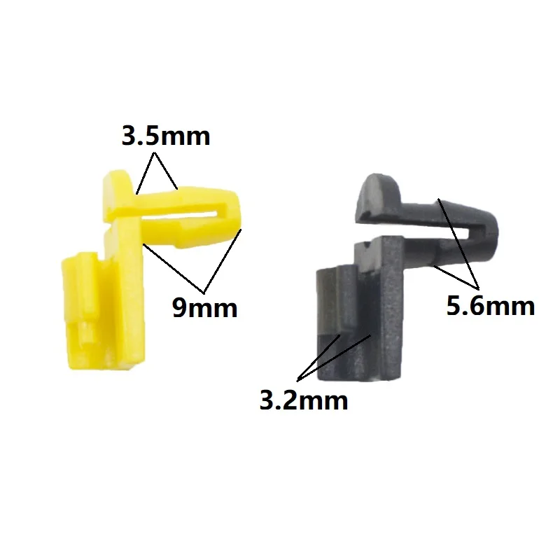 Plastic Clips Fasteners Car Vehicle Door Lock Rod Retainer Moulding Clip Black Yellow White Snaps Buckle