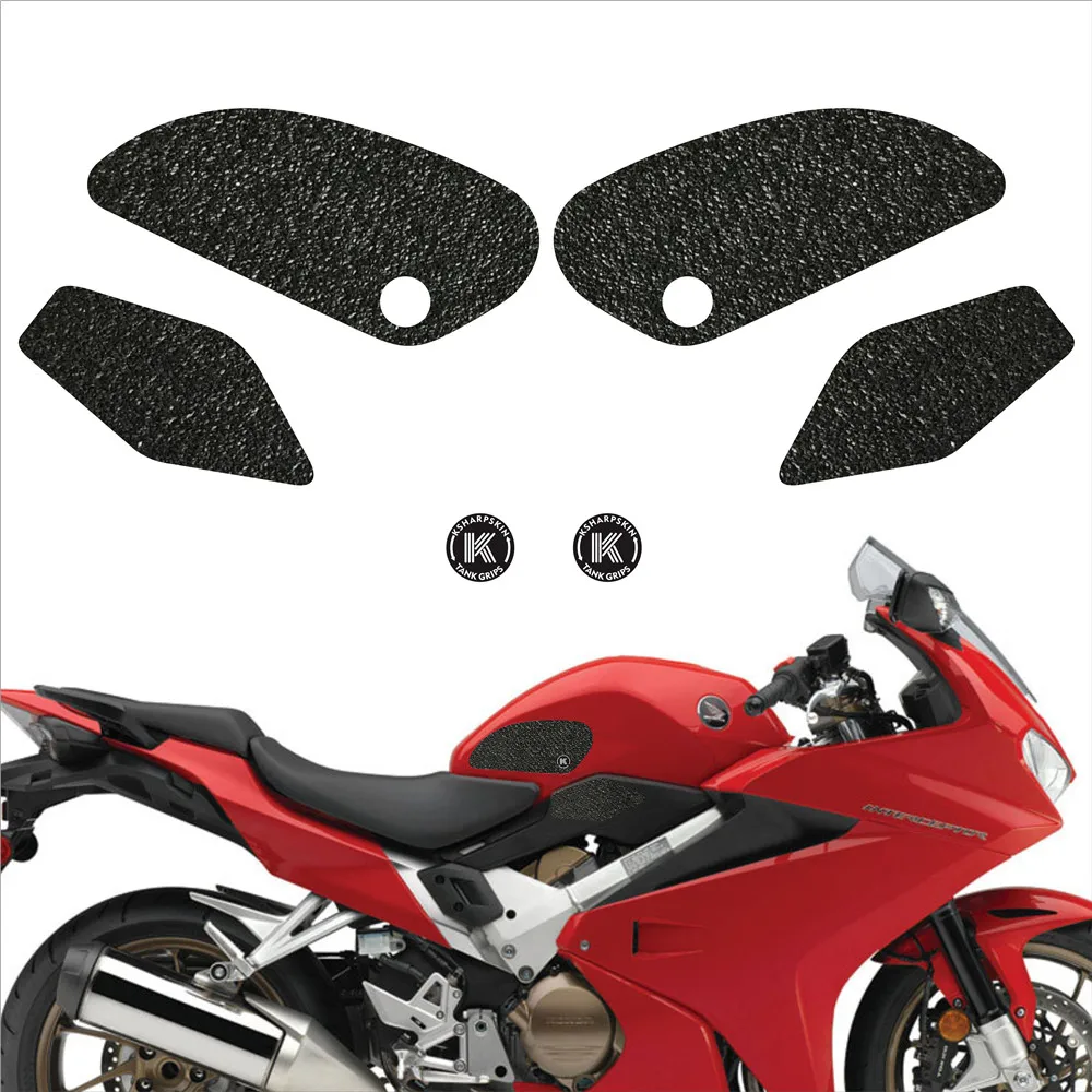 

Motorcycle protection pad tank grip fuel tank pad sticker gasoline knee traction side decal for HONDA 14-15 INTERCEPTOR VFR800F