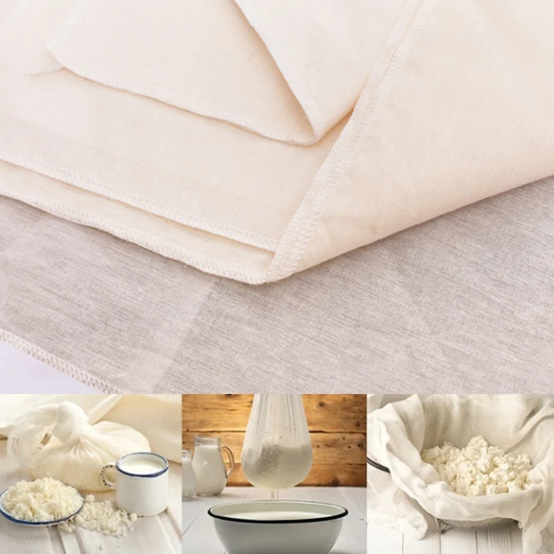 Large White Cotton Gauze Cheesecloth Fabric Reusable Ultra Fine Muslin Cloth for Straining, Cooking, Cheesemaking, Baking