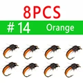 8 piezas tamaño 14 Naranja