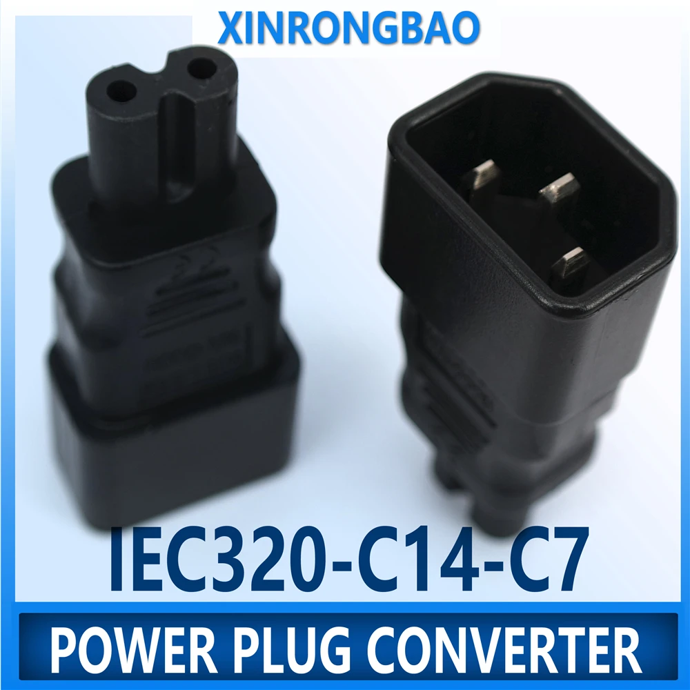 IEC 320 C14 to C7 adapter C7 to C14 AC adapter Kettle 3 Pin  C13 To C8 AC Plug Adapter Female to Male Converter Plug Socket PVC