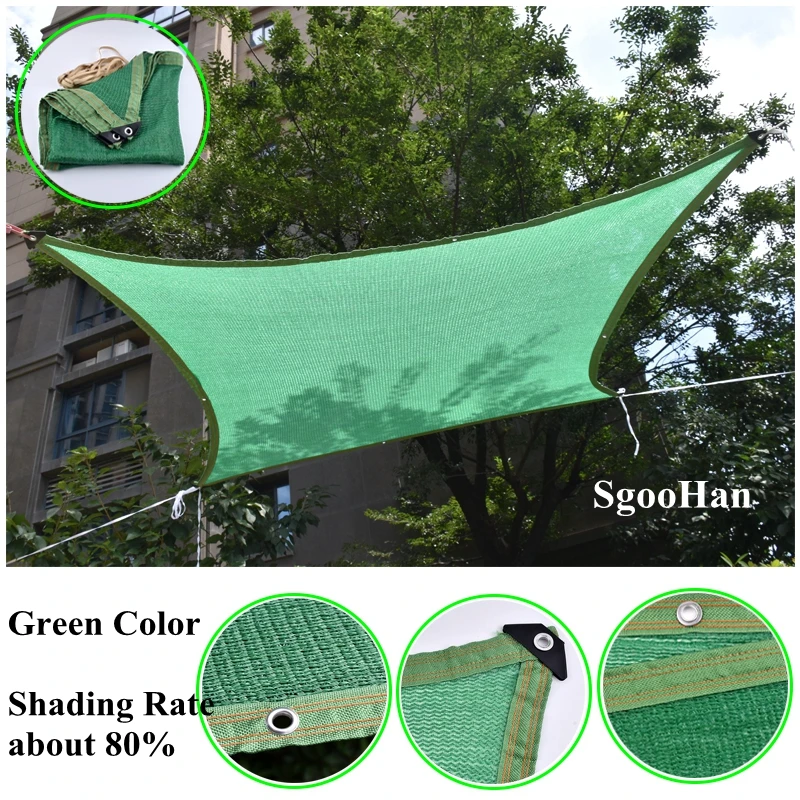 

Green Sunshade Net Home Garden Succulent Plant Shelter 6-Pin Anti-UV Shading Net Outdoor Awning Swimming Pool Cover Shade Sail