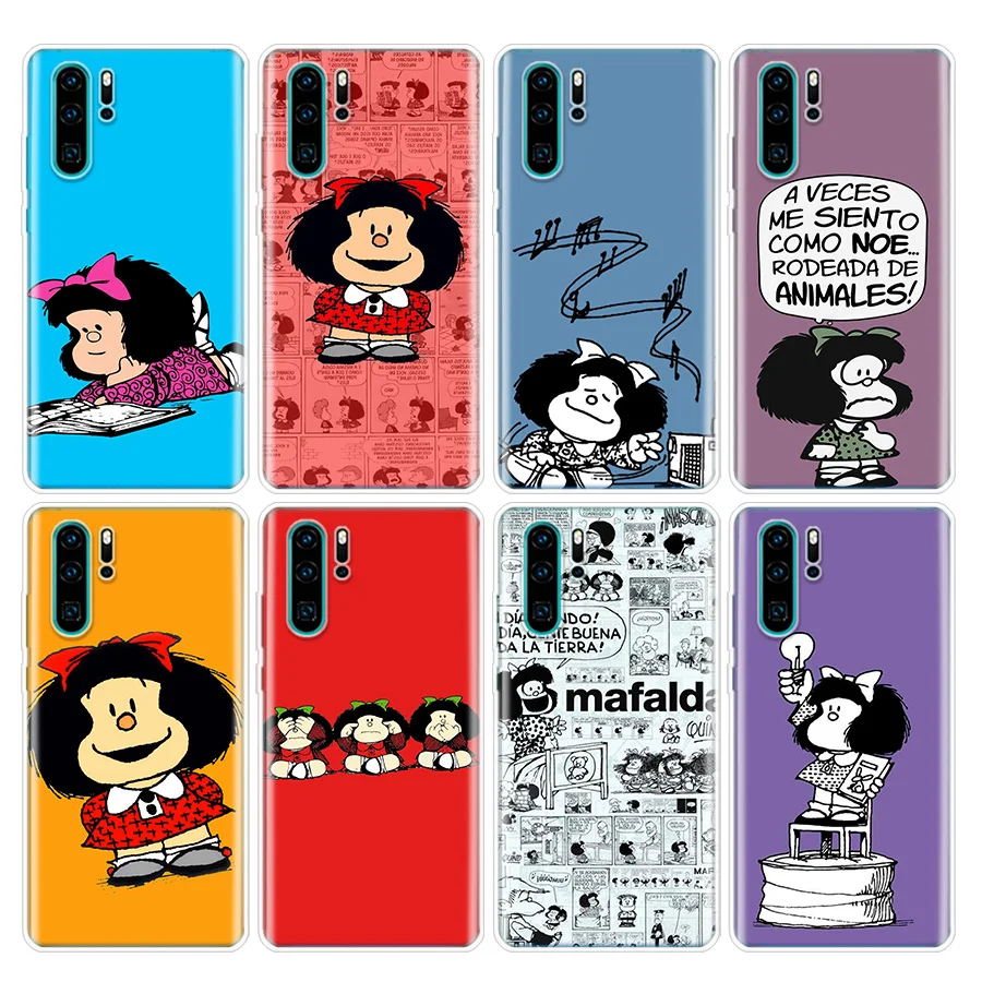 Mafalda Anime Phone Case For Huawei P30 Lite P40 P20 P10 P50 Mate 10 20 30 40 Pro Art Pattern Soft TPU Back Cover Fundas