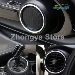 Car Air Outlet Sound Horn Gear lever Chrome-Plated Decorative Ring For MINI ONE Cooper F54 F55 F56 F57 F60 Interior Accessories