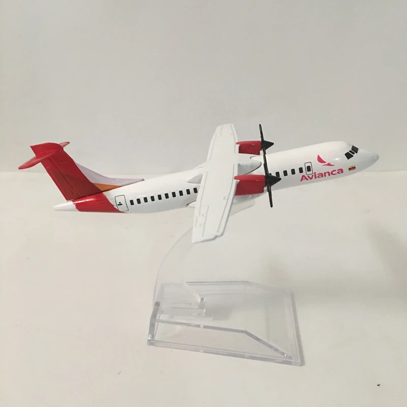 JASON TUTU Plane Model Airplane Model 16cm Columbia Airlines Avianca ATR-600 Aircraft Model Diecast Metal Airplanes 1:400 Plane