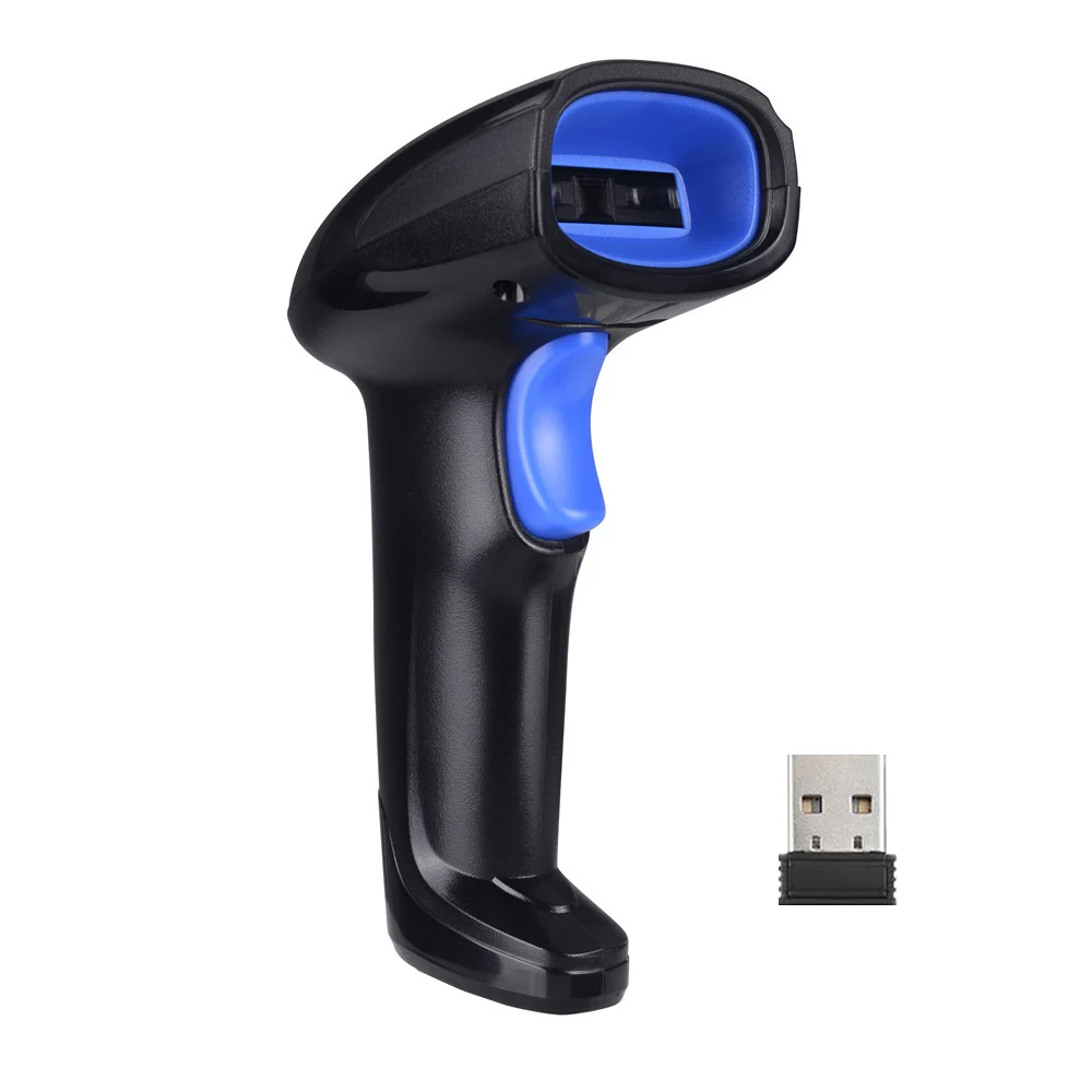 Heißer Verkauf Handheld Wirelress 2,4G Barcode Scanner Freies Verschiffen Verdrahtete USB 1D/2D QR Bar Code Reader PDF417 für IOS Android IPAD