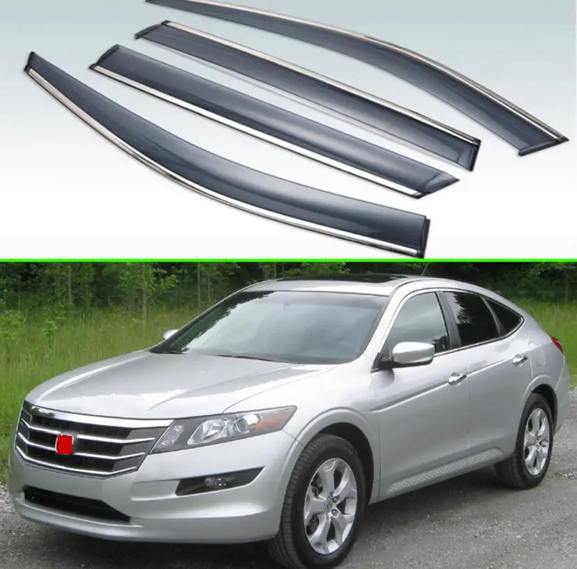 

Для Honda Crosstour 2010-2015 пластиковый Наружный козырек вентиляционные Шторы окно Защита от солнца Дождь Отражатель 4 шт.