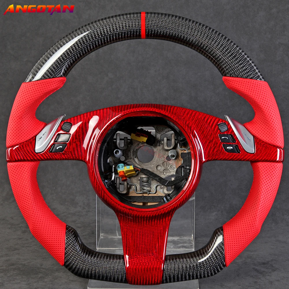 Sports Steering Wheel Fit For Porsche Cayenne 100% Carbon Fiber Steering Wheel