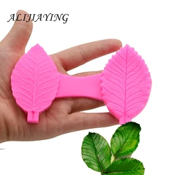 DIY leaves Clamping Fondant Sugarcraft Silicone Mould Cake Decoration Tools Baking chocolate  Polymer Clay Resin Mold D1417