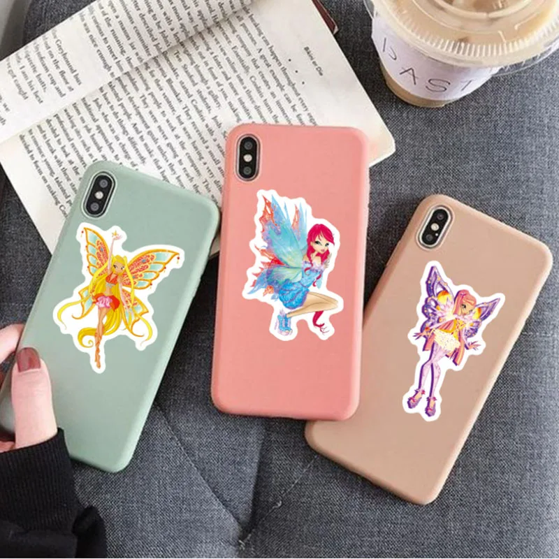 10/30/50pcs  Cartoon Butterfly Fairy Graffiti Crystal Princess Elf Stickers Waterproof Skateboard Travel Suitcase Phone Laptop