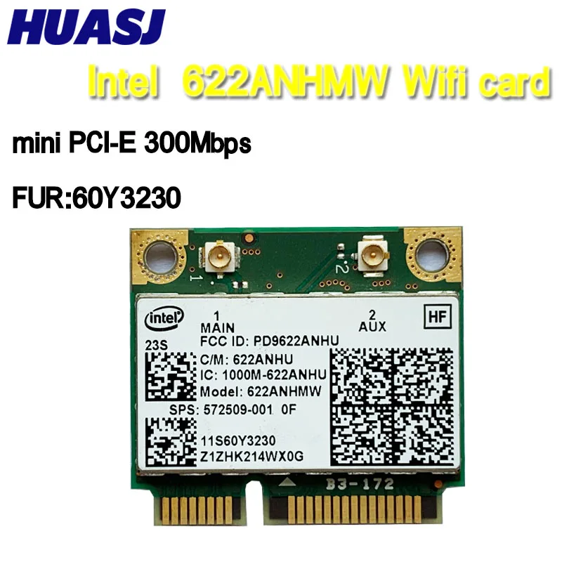 HUASJ Wifi 300Mbps Intel 6200 622ANHMW 572509-001 60Y3231 T410 T410i T510 T510i W510 T410s X201 x201i X201s