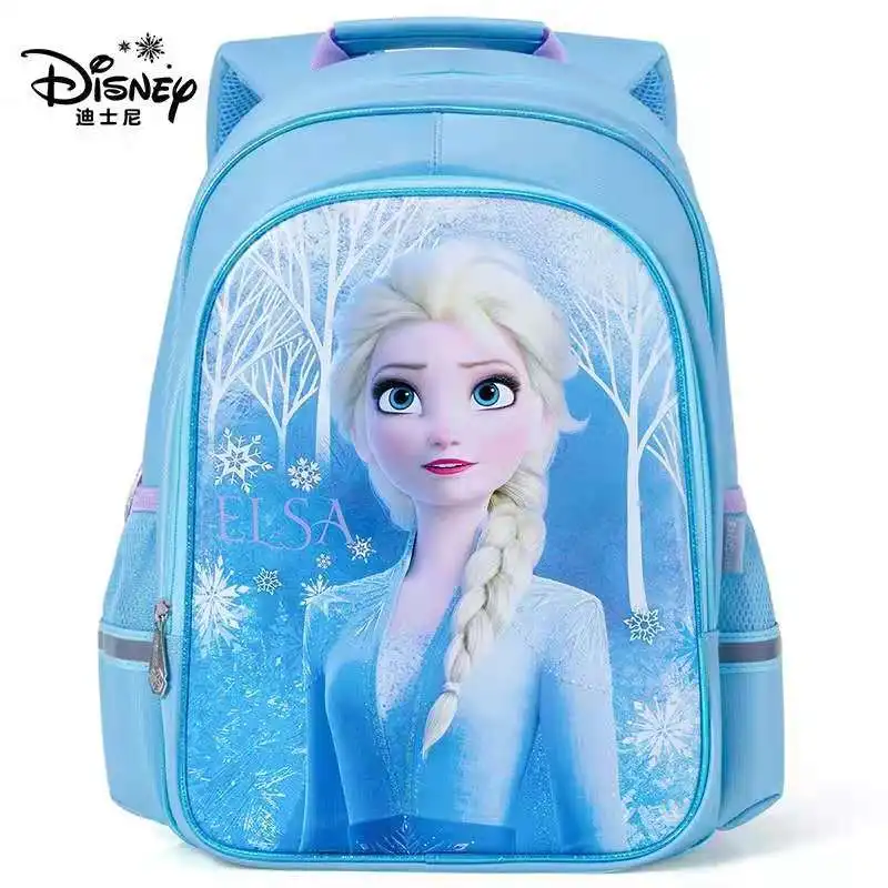 Disney Frozen School Bag For Girls Elsa Anna Primary Student Shoulder Orthopedic Backpack Large Capacity Birthday Gifts Mochila