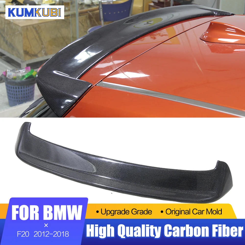 Fit For BMW 1 Series F20 Spoiler 2012 to 2018 F20 118i 125i 116i 3D Style Carbon Fiber Rear Luggage Trunk Roof Wing Car Styling