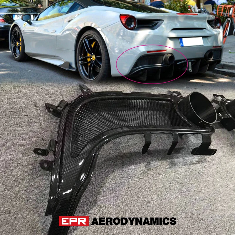 

for Ferrari 488 GTB CP Type exhaust surround dry carbon pipe heat shield trim