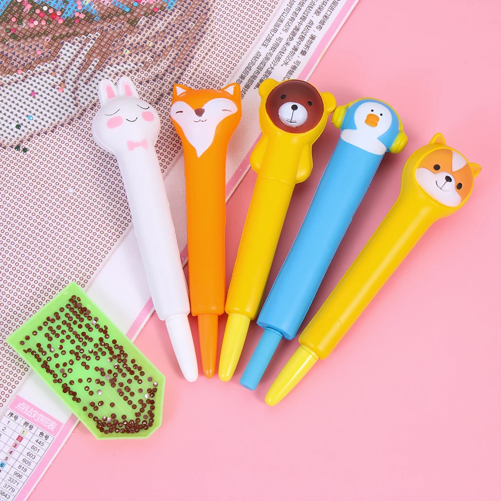 5D Stress Relief Toys Point Drill Pen Diamond Painting Pen Diamond Embroidery Painting Tool Cross Stitch Sewing Accessories