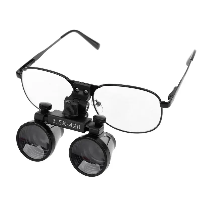 2.5X 3.5X Binocular Dental Loupe Magnifier with Eyeglasses