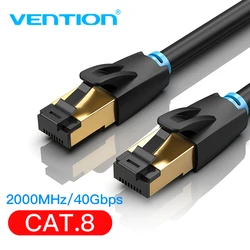 Vention Cat8 CAT7 CAT6A Kabel Ethernet RJ45 SFTP Kabel krosowy do sieci komputerowej Laptop Router Modem 0.5m/3m Kabel Lan Cords