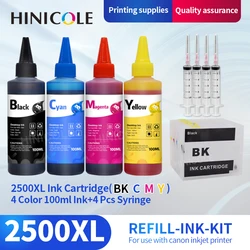 Hinicole PGI-2500 c- 2500xl PGI2500 Refillable Ink Cartridges Compatible For Canon MAXIFY MB5150 MB5450 IB4150 Printer Ink