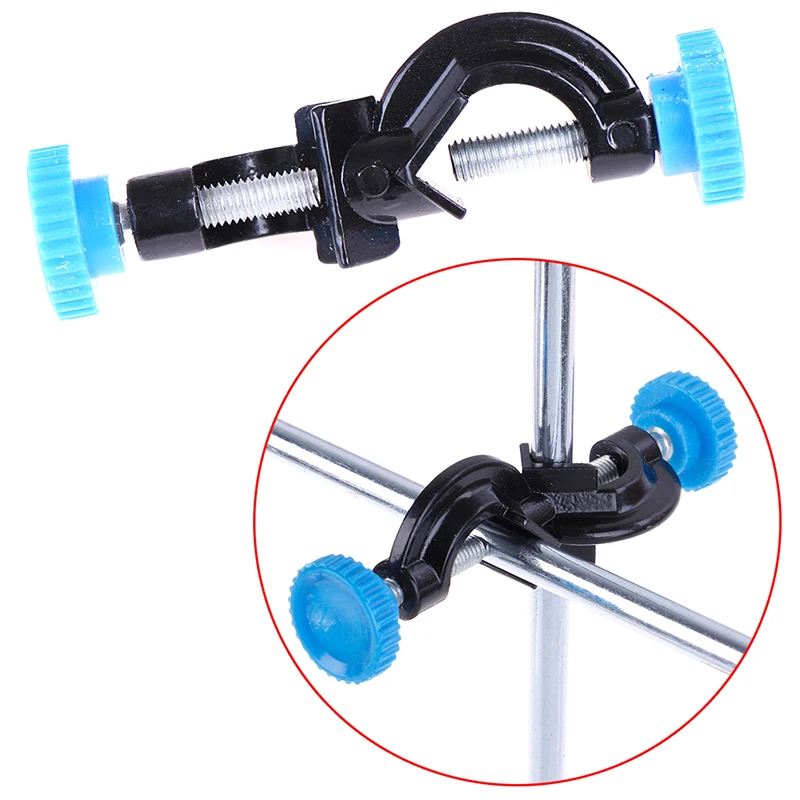 New Lab Stands Double Top Wire Clamps Holder Metal Grip Supports Right Angle Clip school accesseries