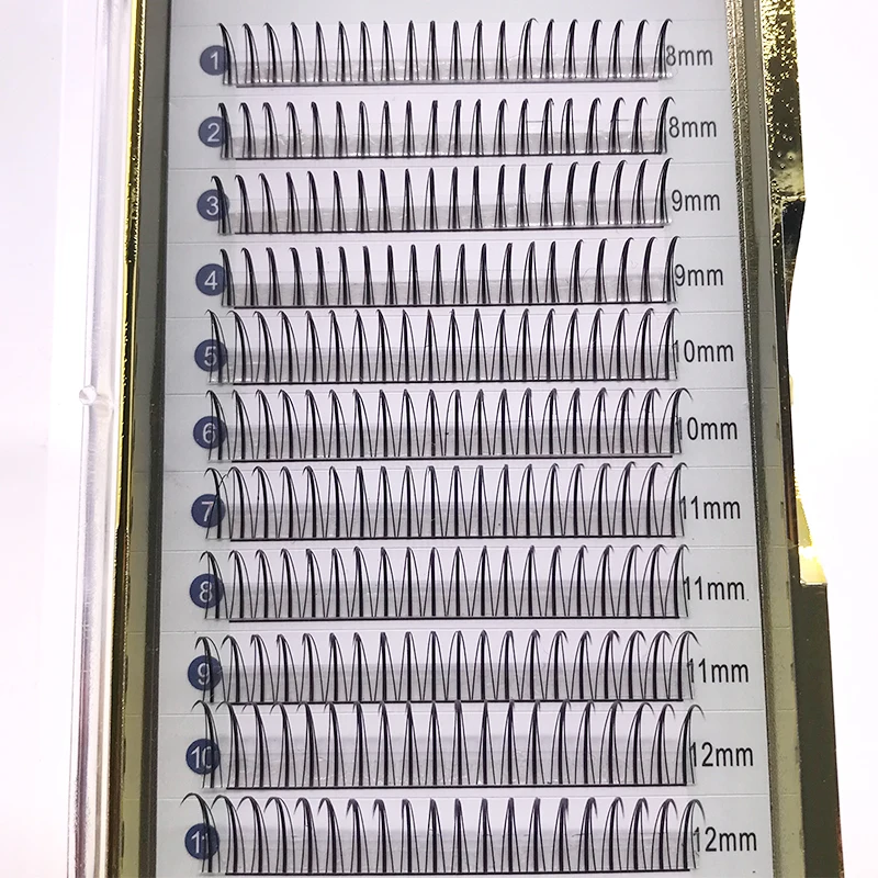 16 라인 믹스 길이 개별 속눈썹 연장 8-13mm 믹스, 클래식 내추럴 롱 속눈썹, 다채로운 한국 실크 볼륨 속눈썹 Exte